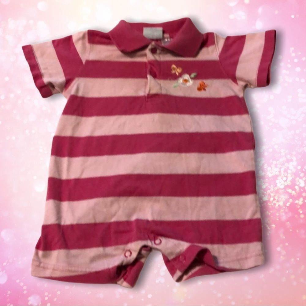 Simply Basic Striped Onesie/Romper 18M